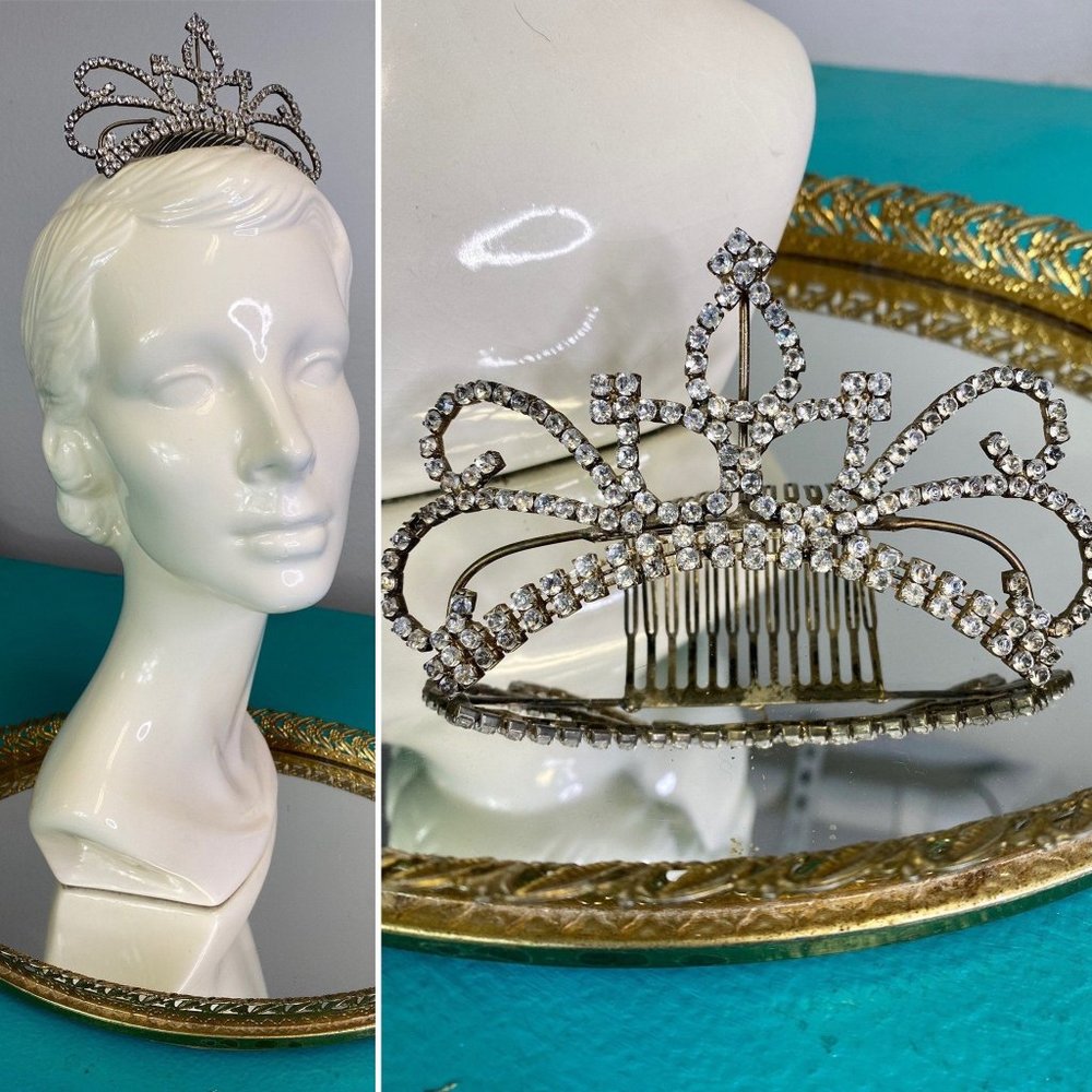 Vintage 1940s Luxurious Sparkling Tiara